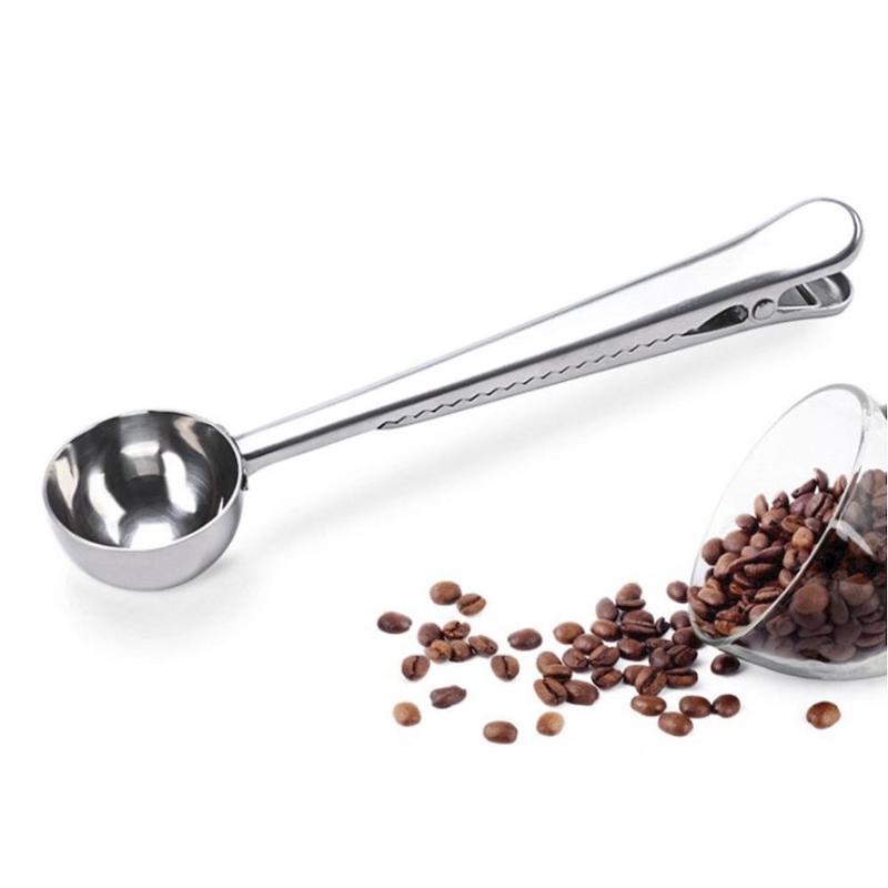 Amazonka horká prodejní kávová lžička s klipem sáčku na kávu z nerezové oceli